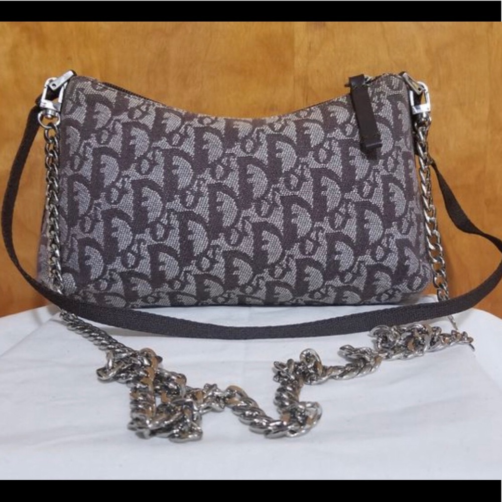 Vintage Dior Monogram Trotter Pochette Bag